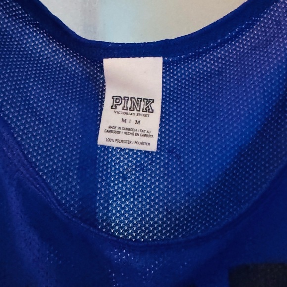 PINK Victoria's Secret Purple/Blue Mesh Top - Picture 3 of 4